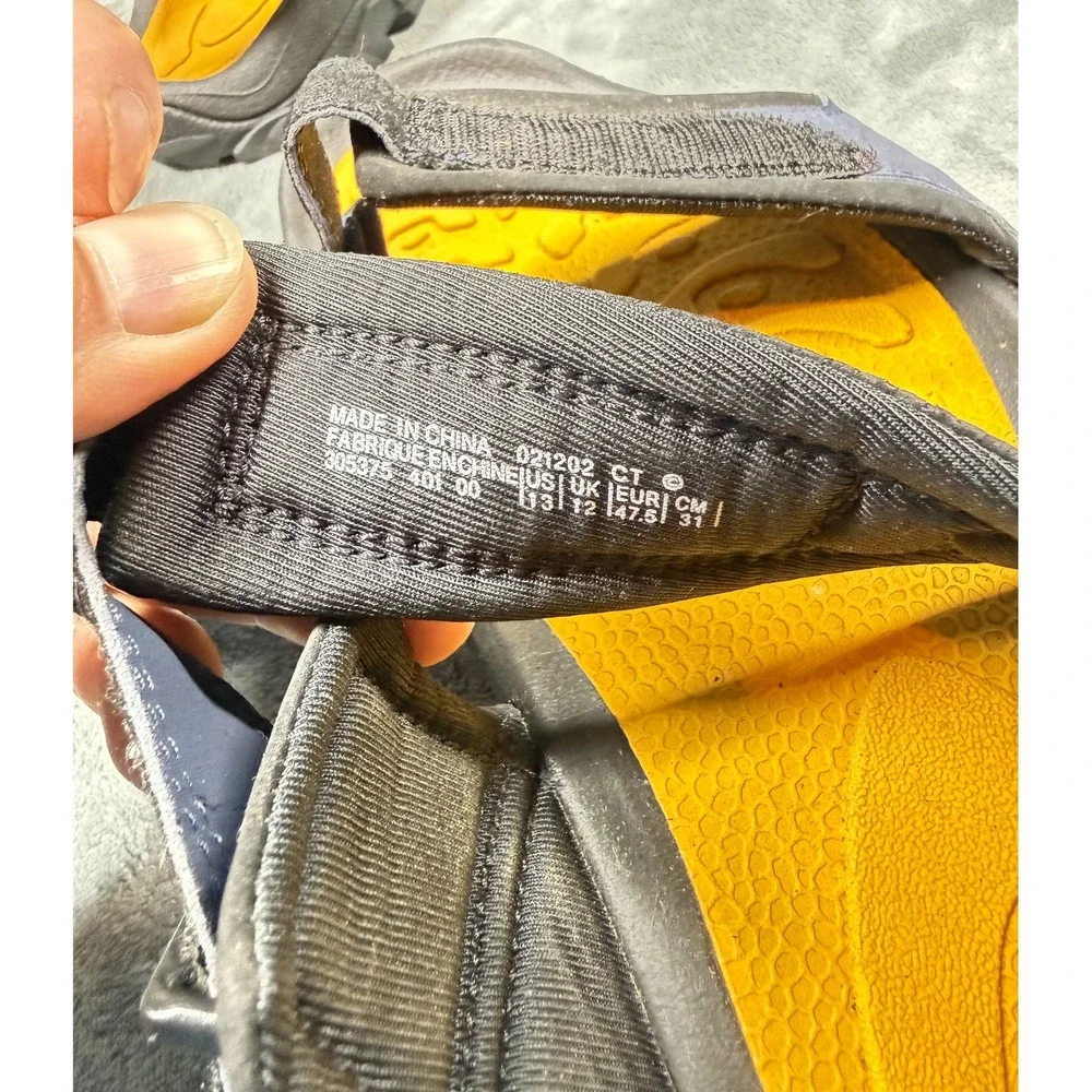 Nike ACG Sandals Mens 13 Gray Yellow Sport Hiking Strap Outdoor